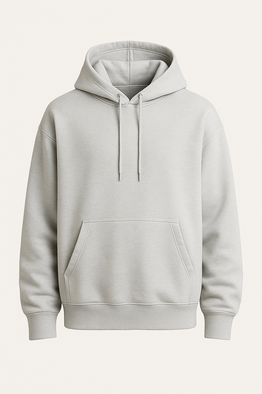 Basic Light Grey Oversized Hoodie