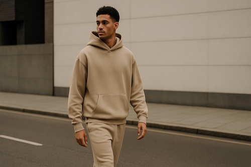 Basic Beige Oversized Hoodie