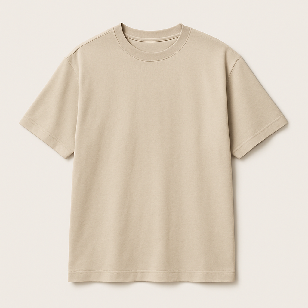 Basic Beige Oversized T-Shirt