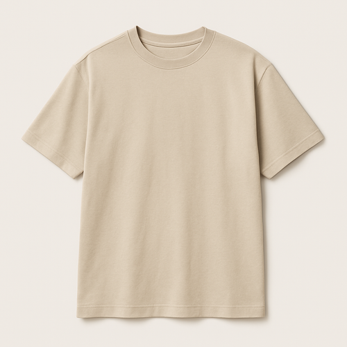 Basic Beige Oversized T-Shirt